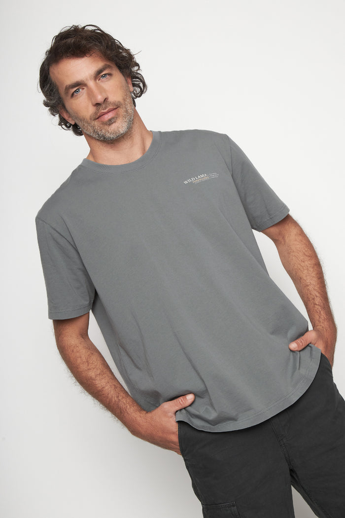 Polera Alerce Milenario Orgánica Verde Hombre