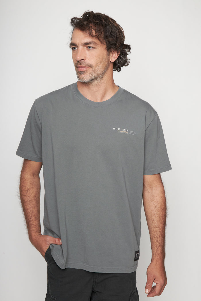 Polera Alerce Milenario Orgánica Verde Hombre