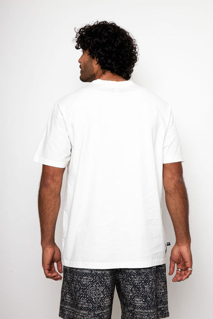Polera Bat Orgánica Blanca Hombre