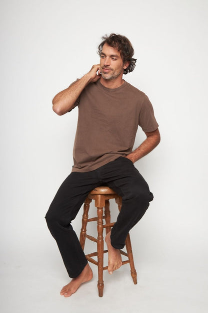Polera Bat Orgánica Café Hombre