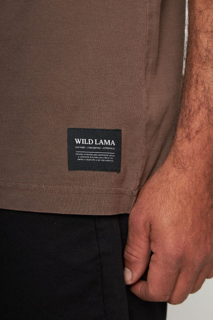 Polera Bat Orgánica Café Hombre
