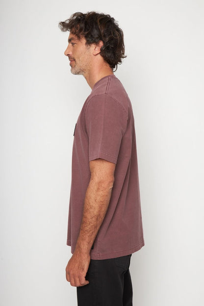 Polera Bat Parche Orgánica Burdeo Puma Hombre