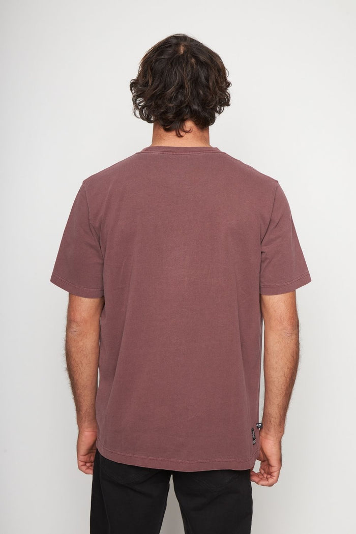 Polera Bat Parche Orgánica Burdeo Puma Hombre