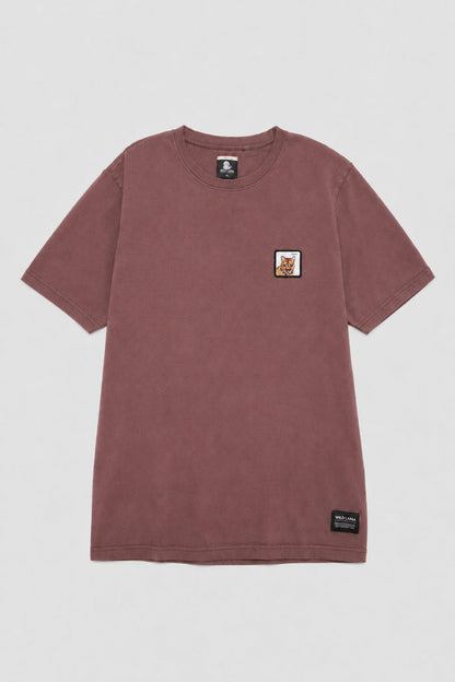 Polera Bat Parche Orgánica Burdeo Puma Hombre