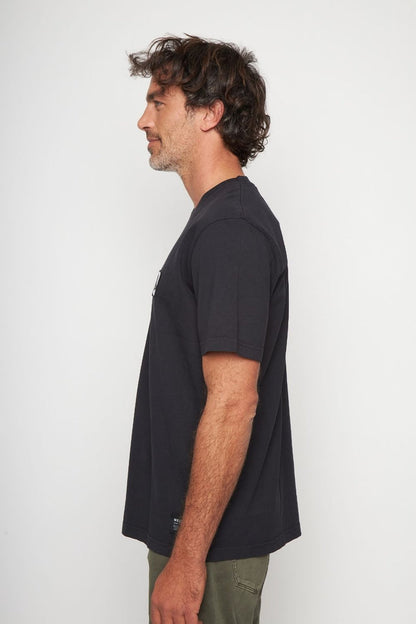 Polera Bat Parche Orgánica Negra Cóndor Hombre
