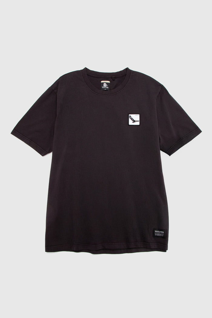Polera Bat Parche Orgánica Negra Cóndor Hombre