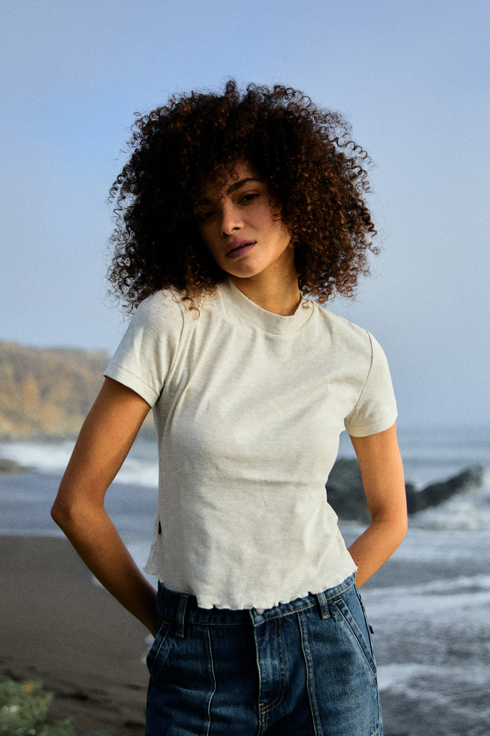Polera Hilia Orgánica Beige Mujer