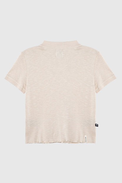 Polera Hilia Orgánica Beige Mujer