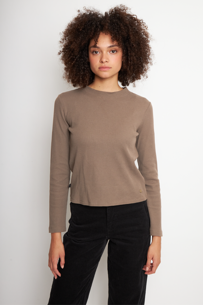 Polera Mambo Orgánica Café Mujer