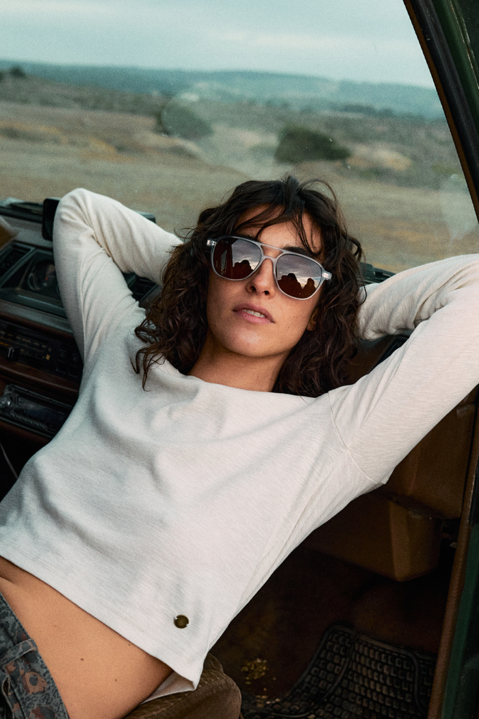 Polera Muri Orgánica Beige Mujer