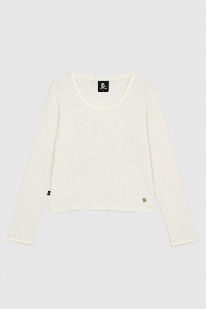 Polera Muri Orgánica Beige Mujer