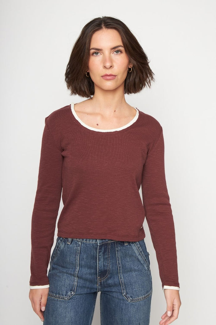 Polera Muri Orgánica Burdeo Mujer