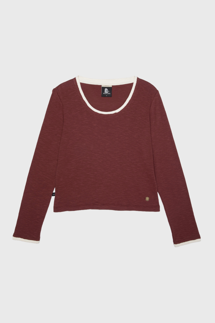 Polera Muri Orgánica Burdeo Mujer