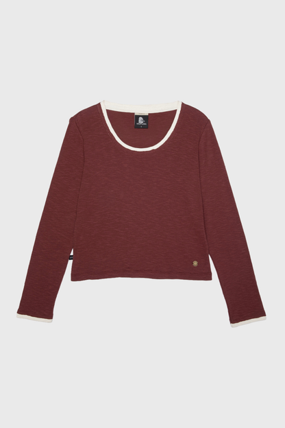 Polera Muri Orgánica Burdeo Mujer