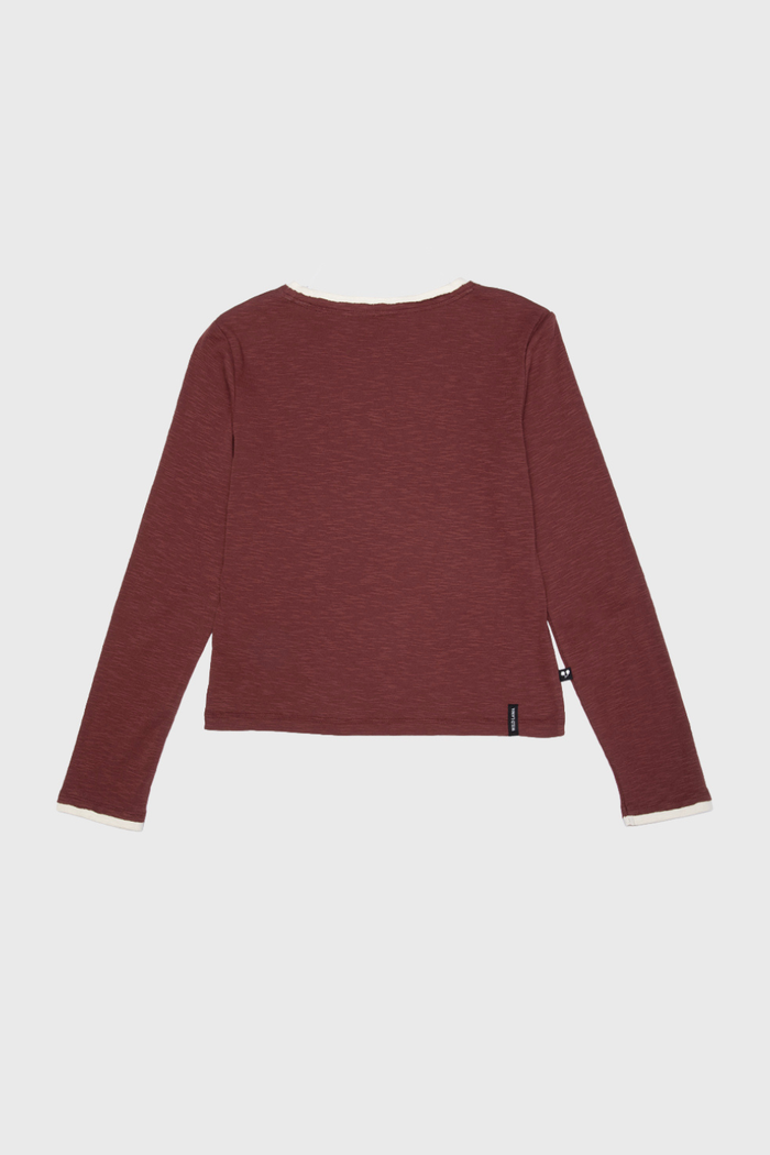 Polera Muri Orgánica Burdeo Mujer