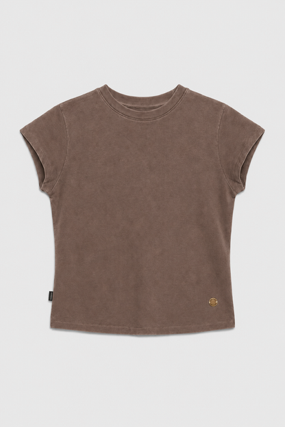 Polera Sari Organica Café Mujer