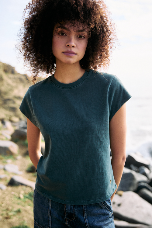 Polera Sari Orgánica Petróleo Mujer
