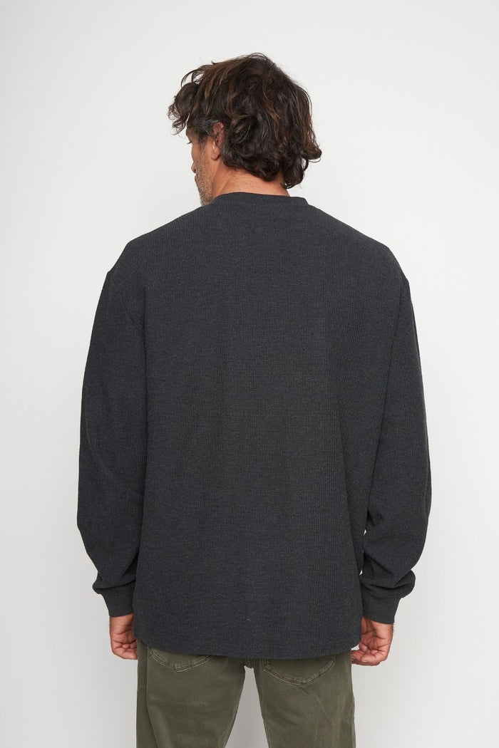 Polerón Tito Waffle Orgánico Gris Hombre