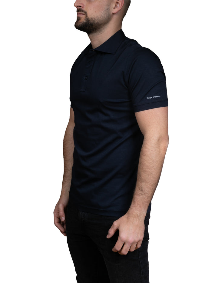 PEOPLE OF SHIBUYA Polo male blu MALE|PM444 JERSEY-790