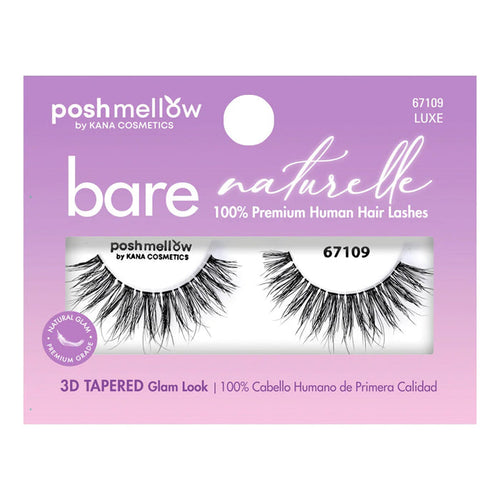 Posh Mellow Bare Naturelle 100% 3D Tapered Human Hair Eyelashes - ikatehouse