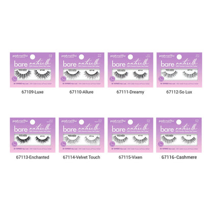 Posh Mellow Bare Naturelle 100% 3D Tapered Human Hair Eyelashes - ikatehouse