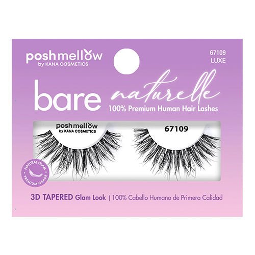 Posh Mellow Bare Naturelle 100% 3D Tapered Human Hair Eyelashes - ikatehouse