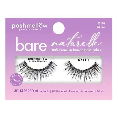Posh Mellow Bare Naturelle 100% 3D Tapered Human Hair Eyelashes - ikatehouse