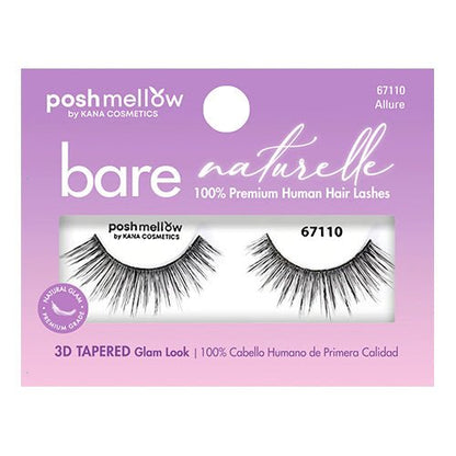 Posh Mellow Bare Naturelle 100% 3D Tapered Human Hair Eyelashes - ikatehouse