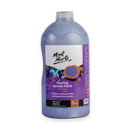 Pouring Acrylic Paint Premium 1L (33.8 US fl.oz) Bottle - Dark Purple