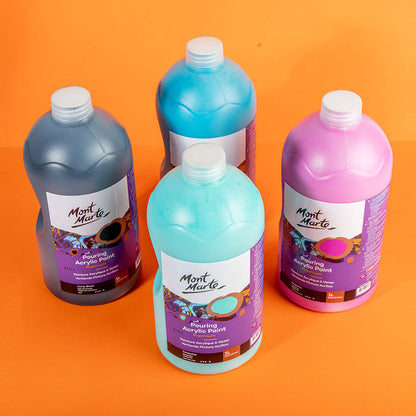 Pouring Acrylic Paint Premium 1L (33.8 US fl.oz) Bottle - Phthalo Turquoise