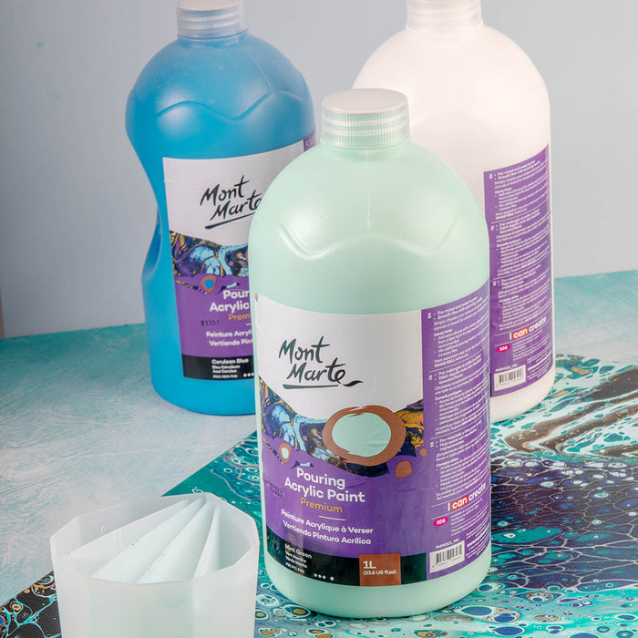 Pouring Acrylic Paint Premium 1L (33.8 US fl.oz) Bottle - Titanium White