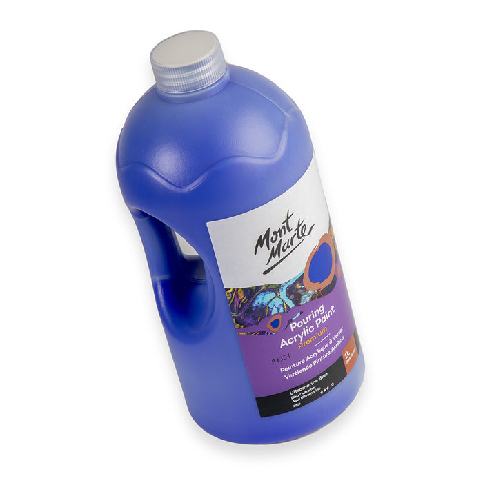 Pouring Acrylic Paint Premium 1L (33.8 US fl.oz) Bottle - Ultramarine Blue