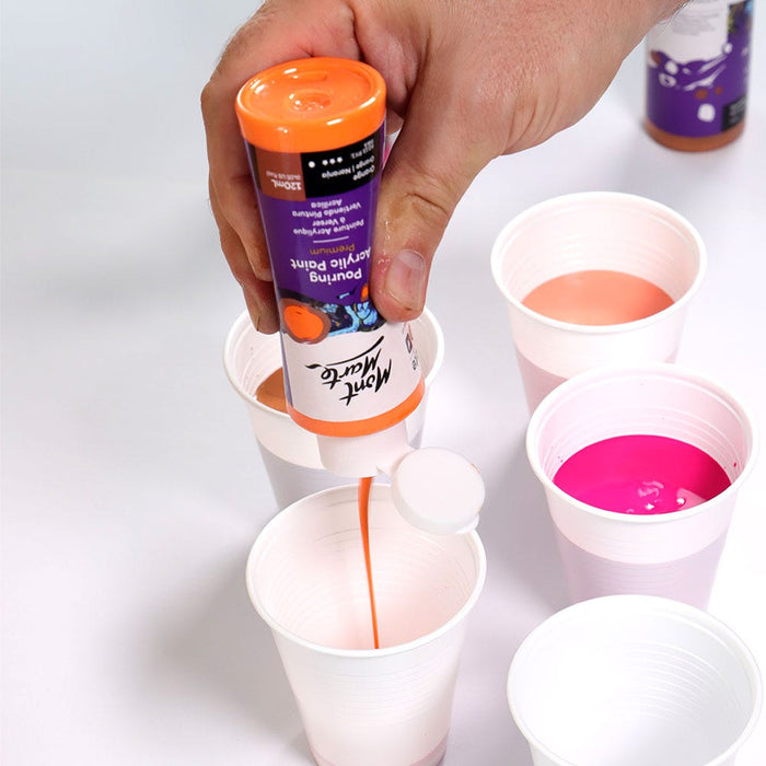 Pouring Acrylic Paint Set Premium 4pc x 120ml (4.05 US fl.oz) - Coral