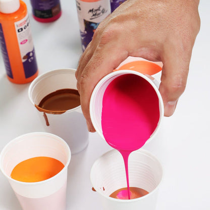 Pouring Acrylic Paint Set Premium 4pc x 120ml (4.05 US fl.oz) - Coral