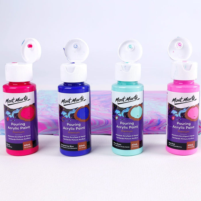 Pouring Acrylic Paint Set Premium 4pc x 60ml (2 US fl.oz) -  Aurora