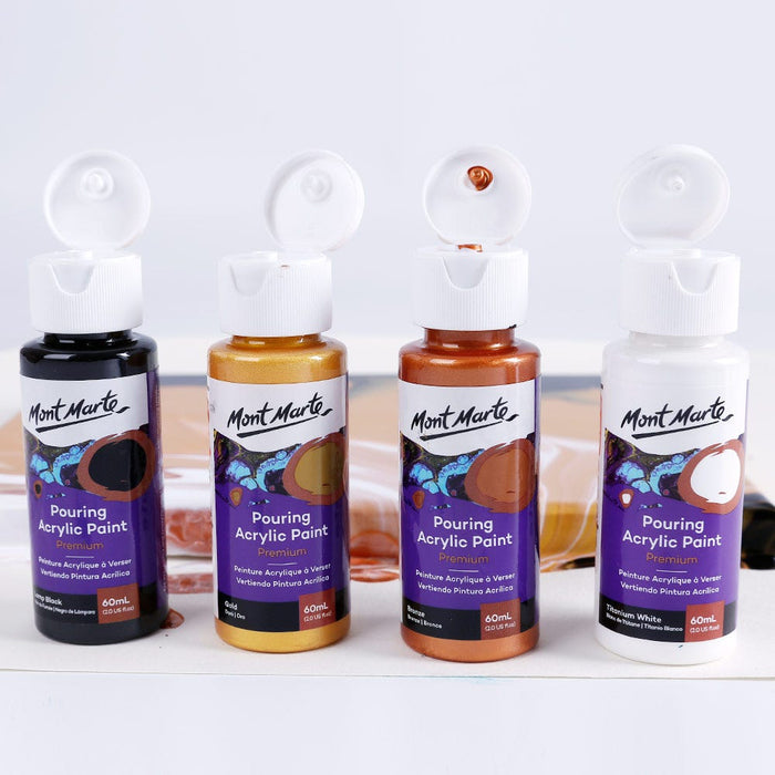 Pouring Acrylic Paint Set Premium 4pc x 60ml (2 US fl.oz) - Celestial