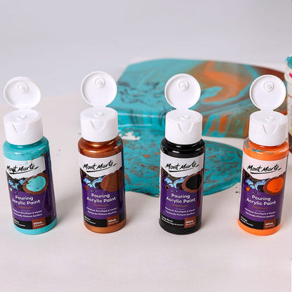 Pouring Acrylic Paint Set Premium 4pc x 60ml (2 US fl.oz) - Symphony