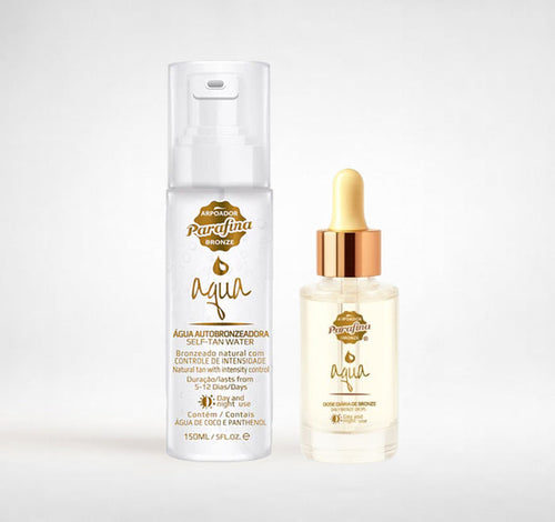 PRÉ VENDA Kit Bronze o Ano Todo - Booster Autobronzeador 30ml + Água Autobronzeadora 150ml