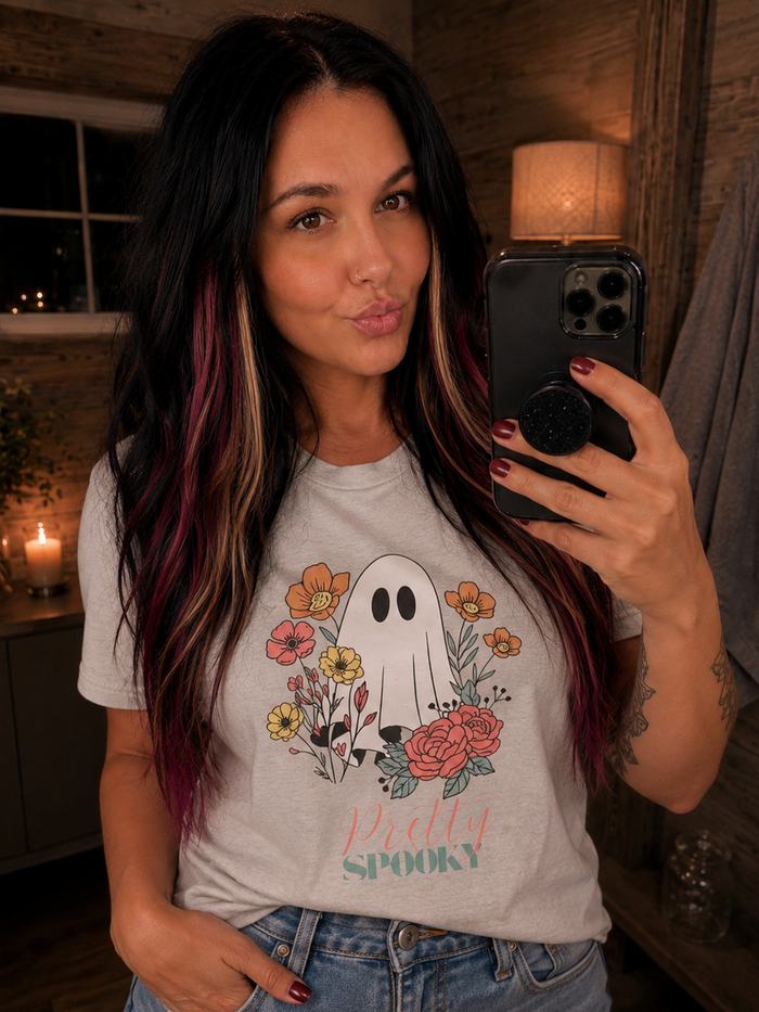 🌺 Pretty Spooky Floral Tee