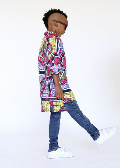 Printed over-sized shirt