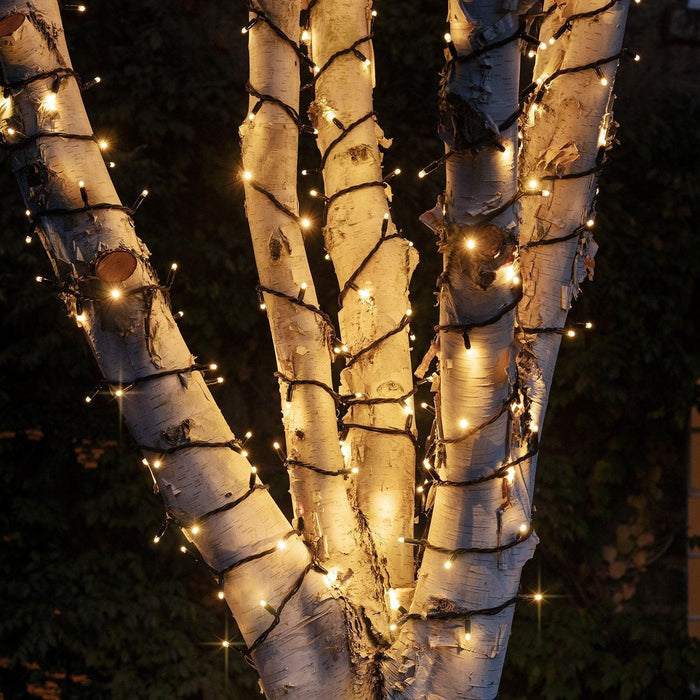 Pro Connect 10m 100 Warm White Connectable String Lights Black Cable