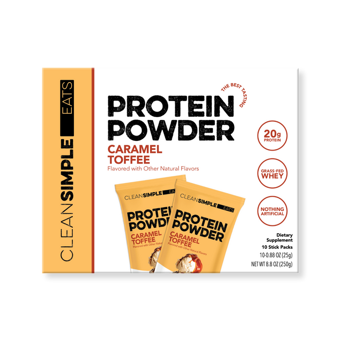 Protein Powder: Caramel Toffee (10 Single Serving Stick Packs)