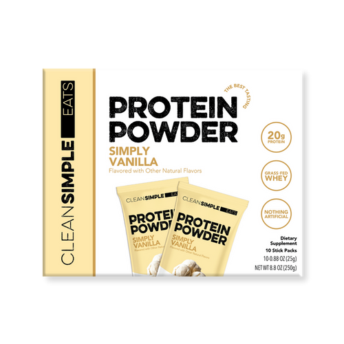 Protein Powder: Simply Vanilla (10 Single Serving Stick Packs)
