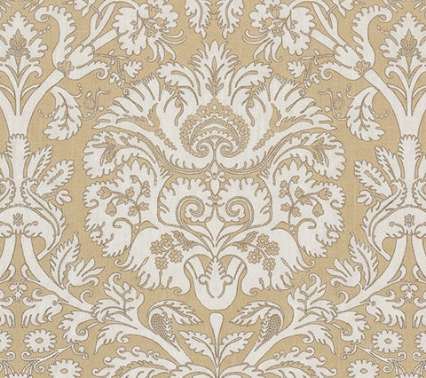 Quadrille Fabric: Borghese - Custom Camels on Cream / Ecru 100% Linen