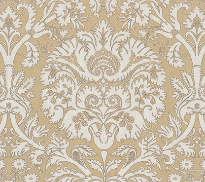 Quadrille Fabric: Borghese - Custom Camels on Cream / Ecru 100% Linen