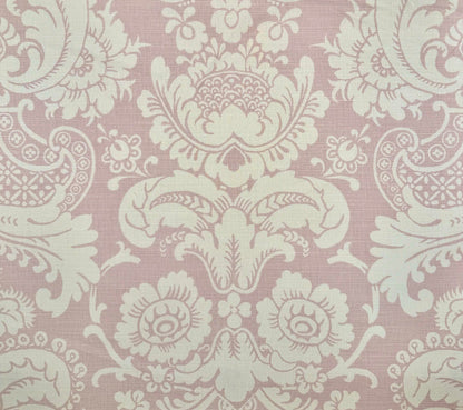Quadrille Fabric: Este Reverse (Blotch) - Custom Pink on Tinted Belgian Linen / Cotton