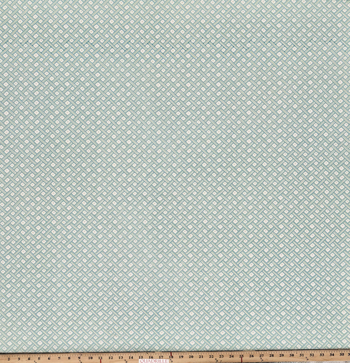 Quadrille Fabric: Litchfield - Custom Pale Aqua / Blue on White Belgian Linen / Cotton