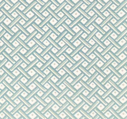 Quadrille Fabric: Litchfield - Custom Pale Aqua / Blue on White Belgian Linen / Cotton