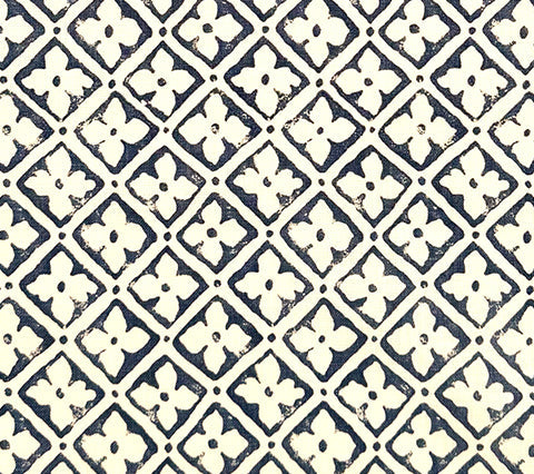 Quadrille Fabric: Puccini - Custom Slate Gray on Tinted 100% Linen