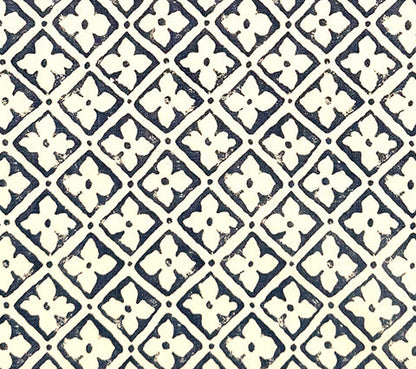 Quadrille Fabric: Puccini - Custom Slate Gray on Tinted 100% Linen